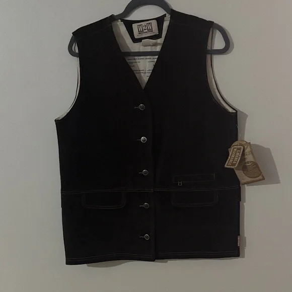 Vintage Skotts Suede Leather Vest – Western Cowboy Style (New) - Picture 2 of 11